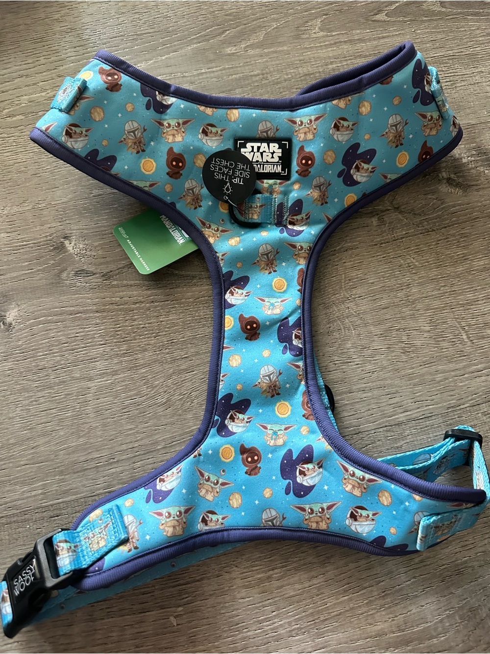 Star Wars The Mandalorian Baby Yoda Blue Dog Harness size XXL